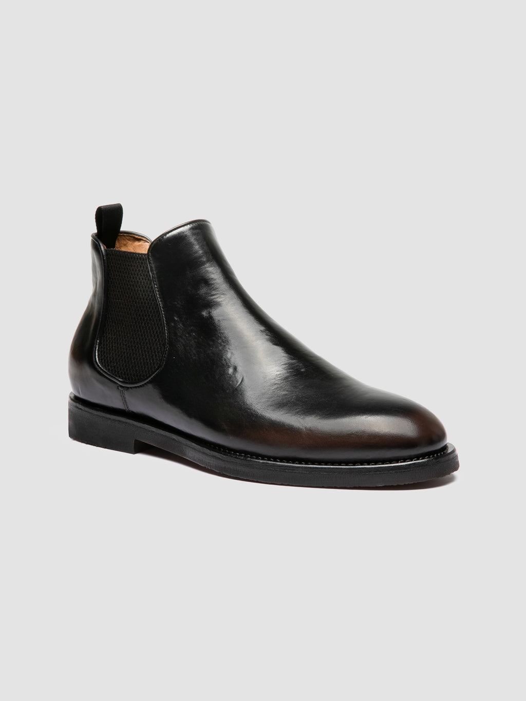 BARITON FLEXI 002 - Brown Leather Chelsea Boots - image 3,side view