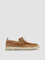 Men's Brown Suede Boat Shoes: BONES 013 Officine Creative - 1