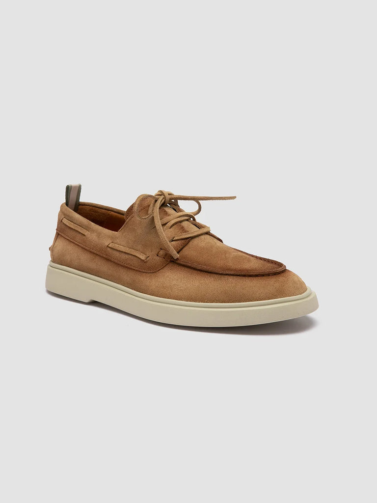 Men's Brown Suede Boat Shoes: BONES 013 Officine Creative - 3