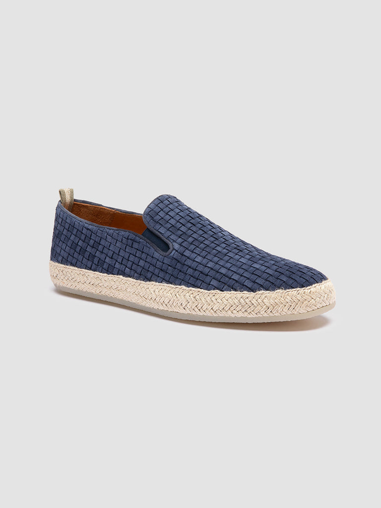 BOWLINE 001 - Navy Woven Espadrille Shoes