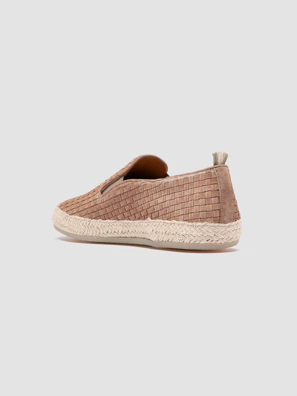 BOWLINE 001 - Taupe Woven Espadrille Shoes