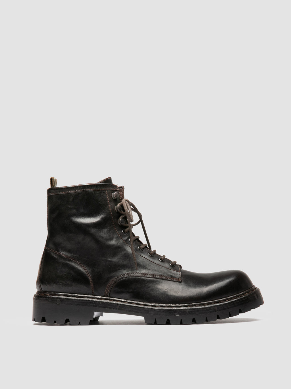 BULLA DD LUG 116 - Brown Leather Lace Up Boots - image 1,side view