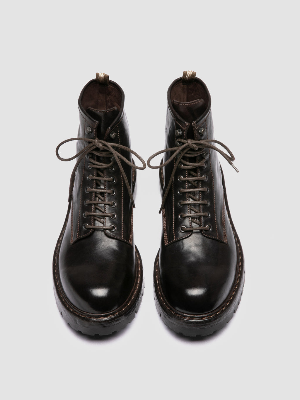 BULLA DD LUG 116 - Brown Leather Lace Up Boots - image 2,side view