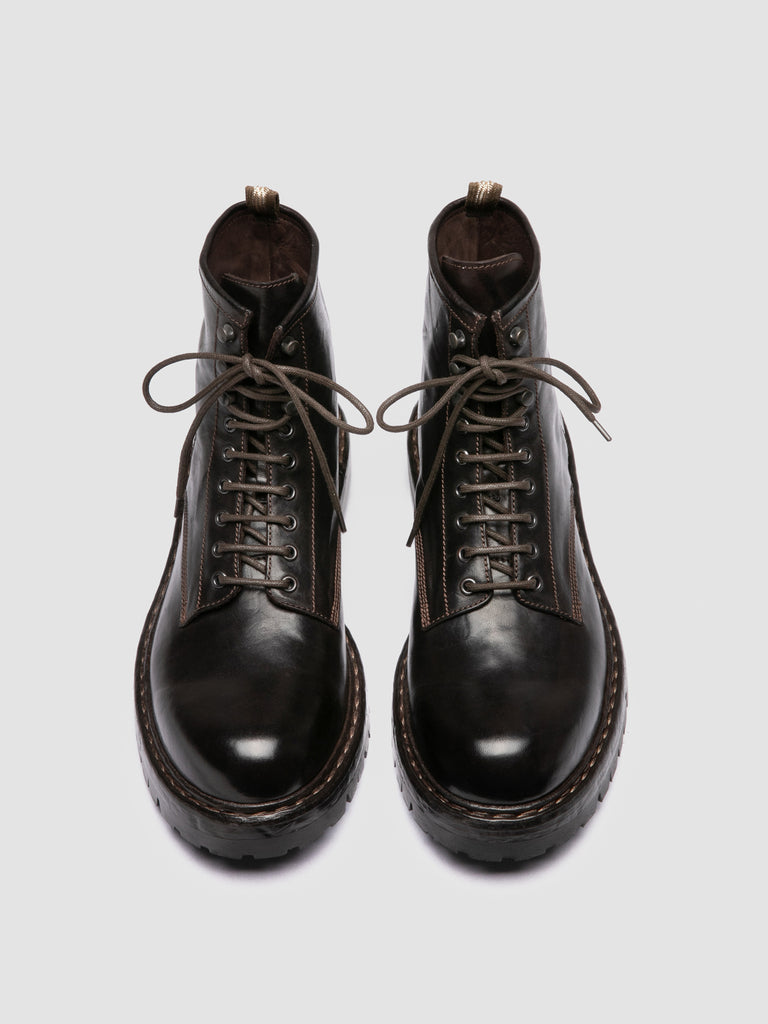 BULLA DD LUG 116 - Brown Leather Lace Up Boots