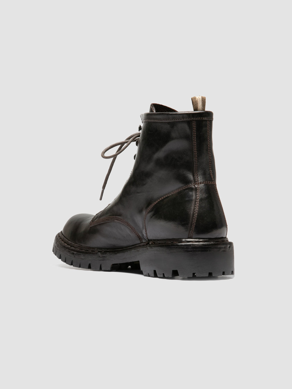 BULLA DD LUG 116 - Brown Leather Lace Up Boots - image 4,side view