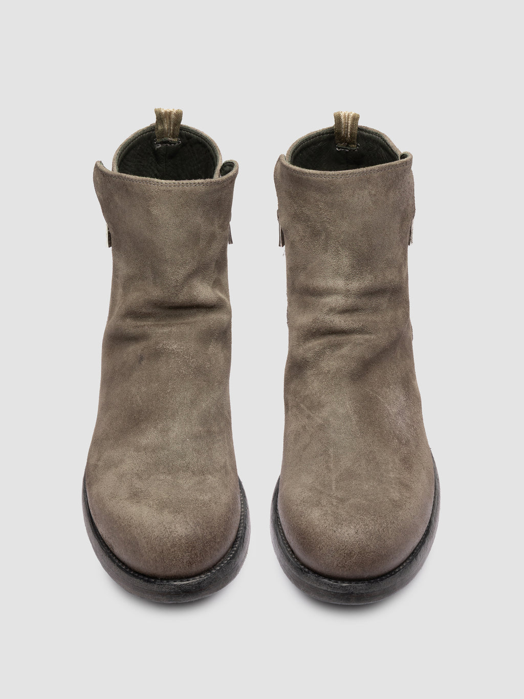 BULLA DD 113 - Taupe Suede Zipped Boots - image 2,side view