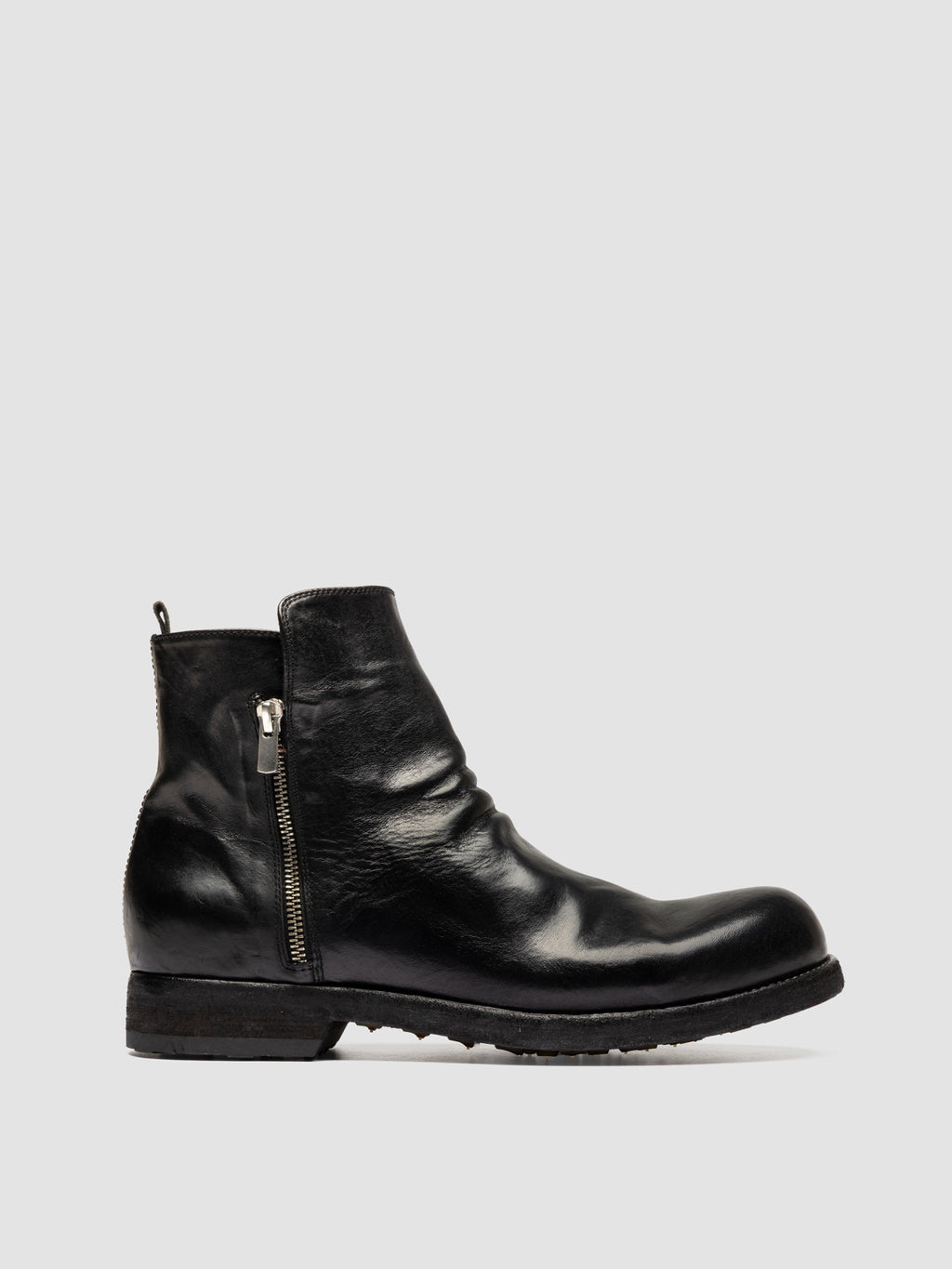 BULLA DD 113 - Black Leather Zipped Boots - image 1,side view
