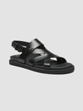 CHARRAT 002 Nero - Black Leather Sandals Men Officine Creative - 3