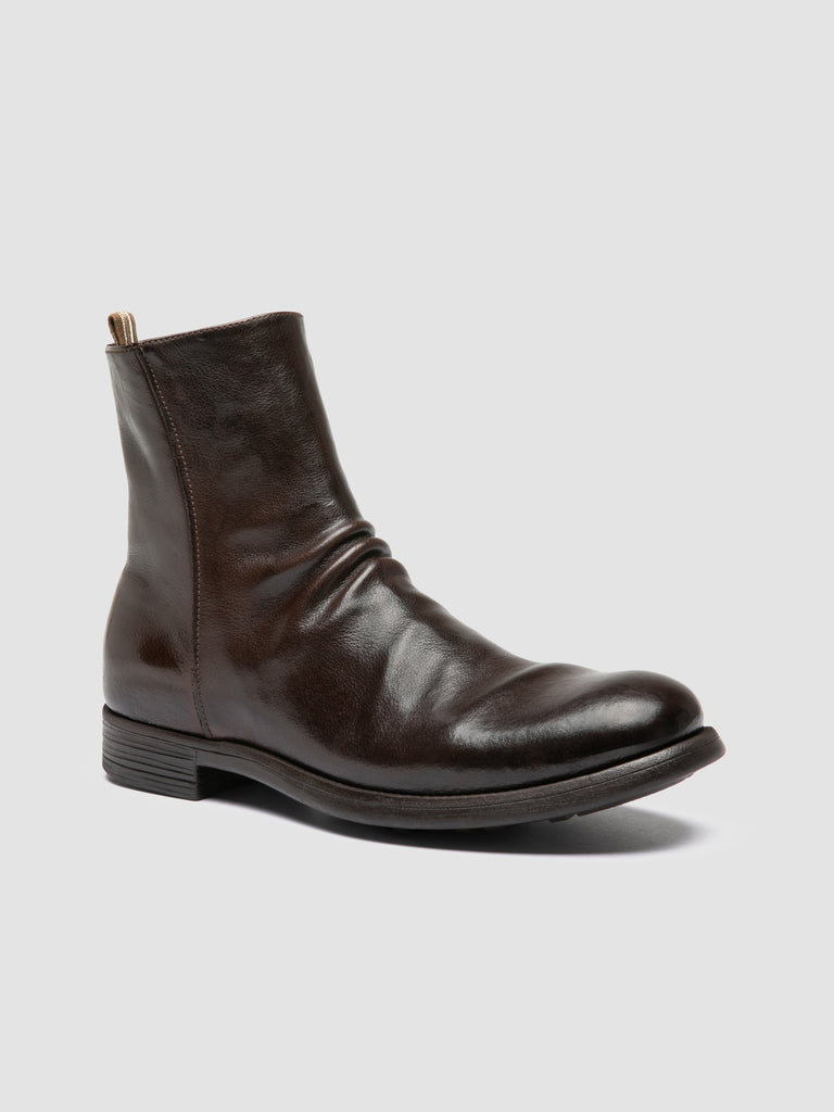 CHRONICLE 058 - Brown Leather Zip Boots