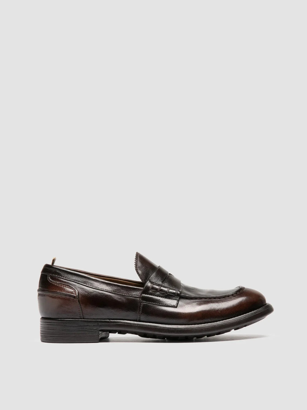 CHRONICLE 056 - Brown Leather Penny Loafers - image 1,side view