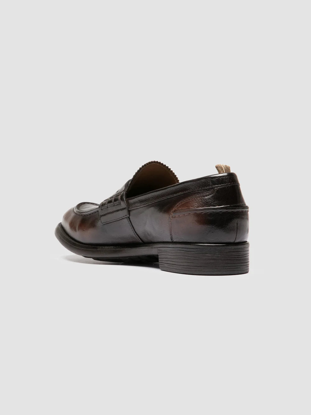 CHRONICLE 056 - Brown Leather Penny Loafers - image 4,side view