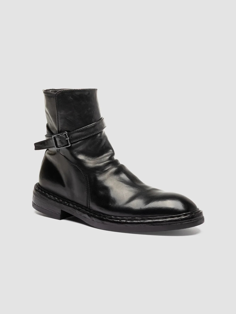 CONCEPT 003 - Black Leather Zip Boots - image 3,side view