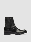 DIARY 015 - Black Stretch Leather Zip Boots - thumb image 1,side view