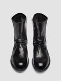 DIARY 015 - Black Stretch Leather Zip Boots - thumb image 2,side view