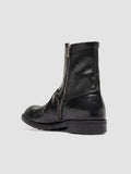 DIARY 015 - Black Stretch Leather Zip Boots - thumb image 4,side view