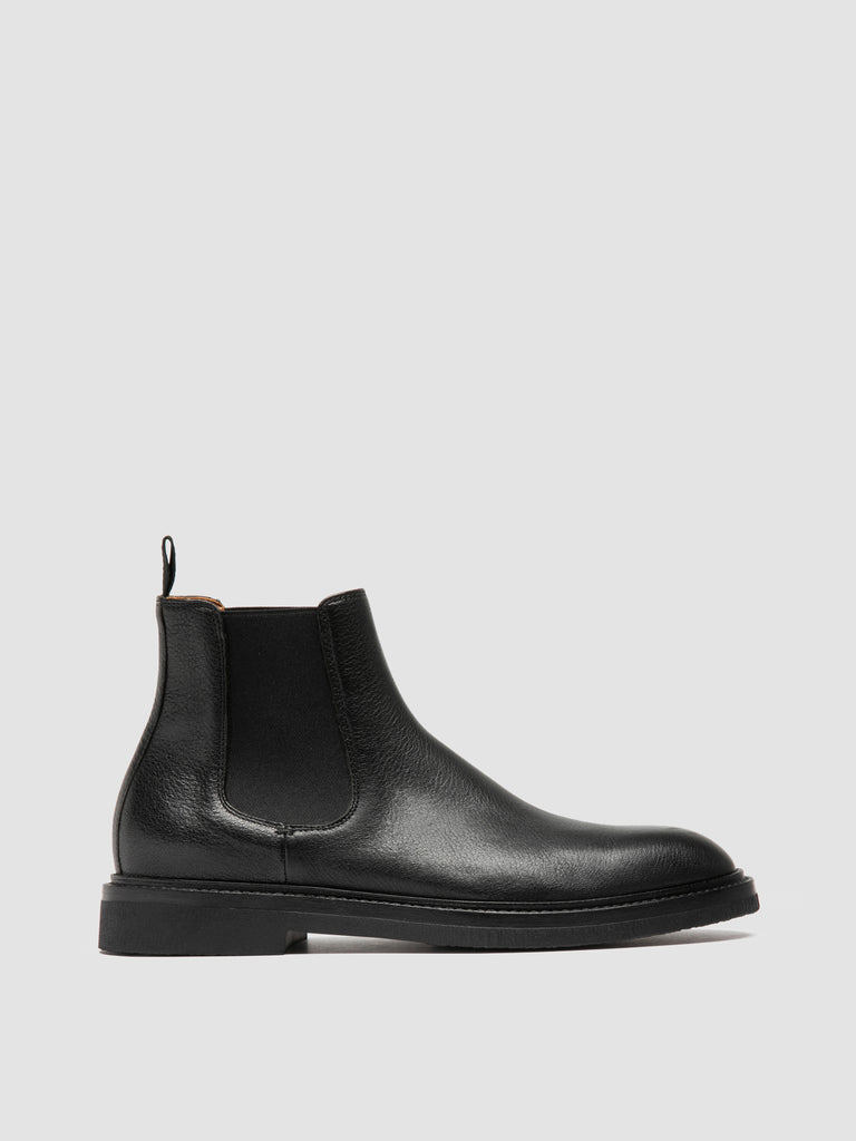 DUDE FLEXI 003 - Black Leather Chelsea Boots