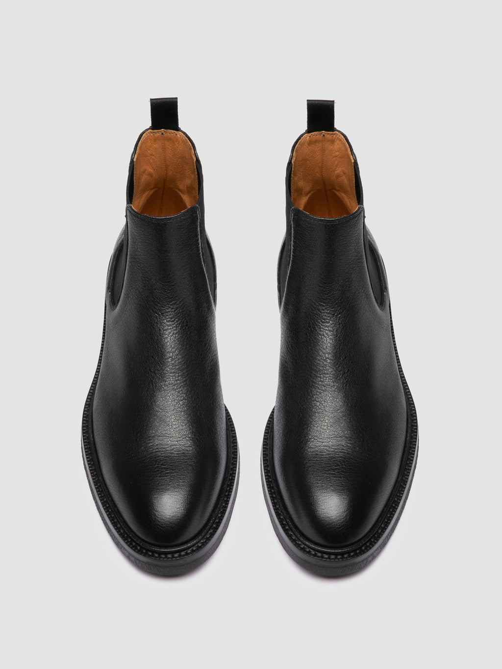 DUDE FLEXI 003 - Black Leather Chelsea Boots - image 2,side view