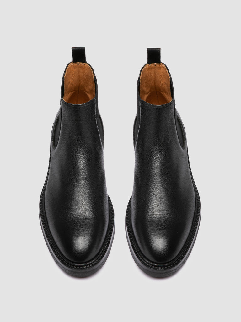 DUDE FLEXI 003 - Black Leather Chelsea Boots