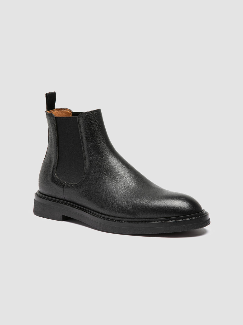 DUDE FLEXI 003 - Black Leather Chelsea Boots - image 3,side view
