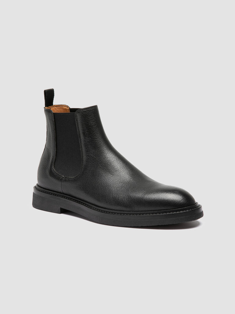 DUDE FLEXI 003 - Black Leather Chelsea Boots