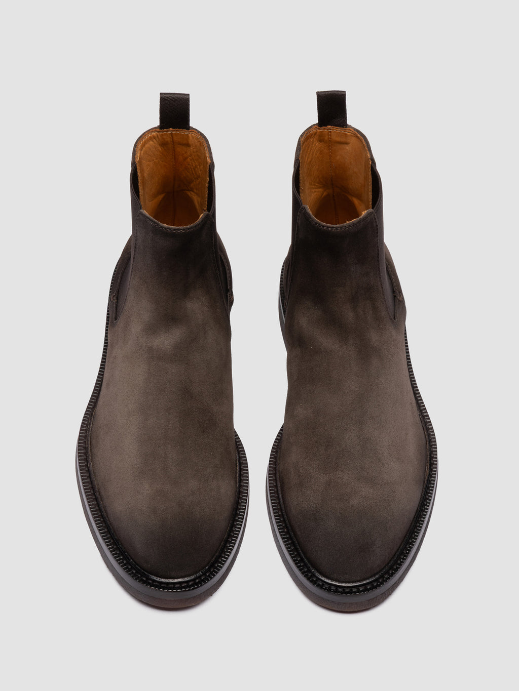 DUDE FLEXI 003 - Brown Suede Chelsea Boots - image 2,side view