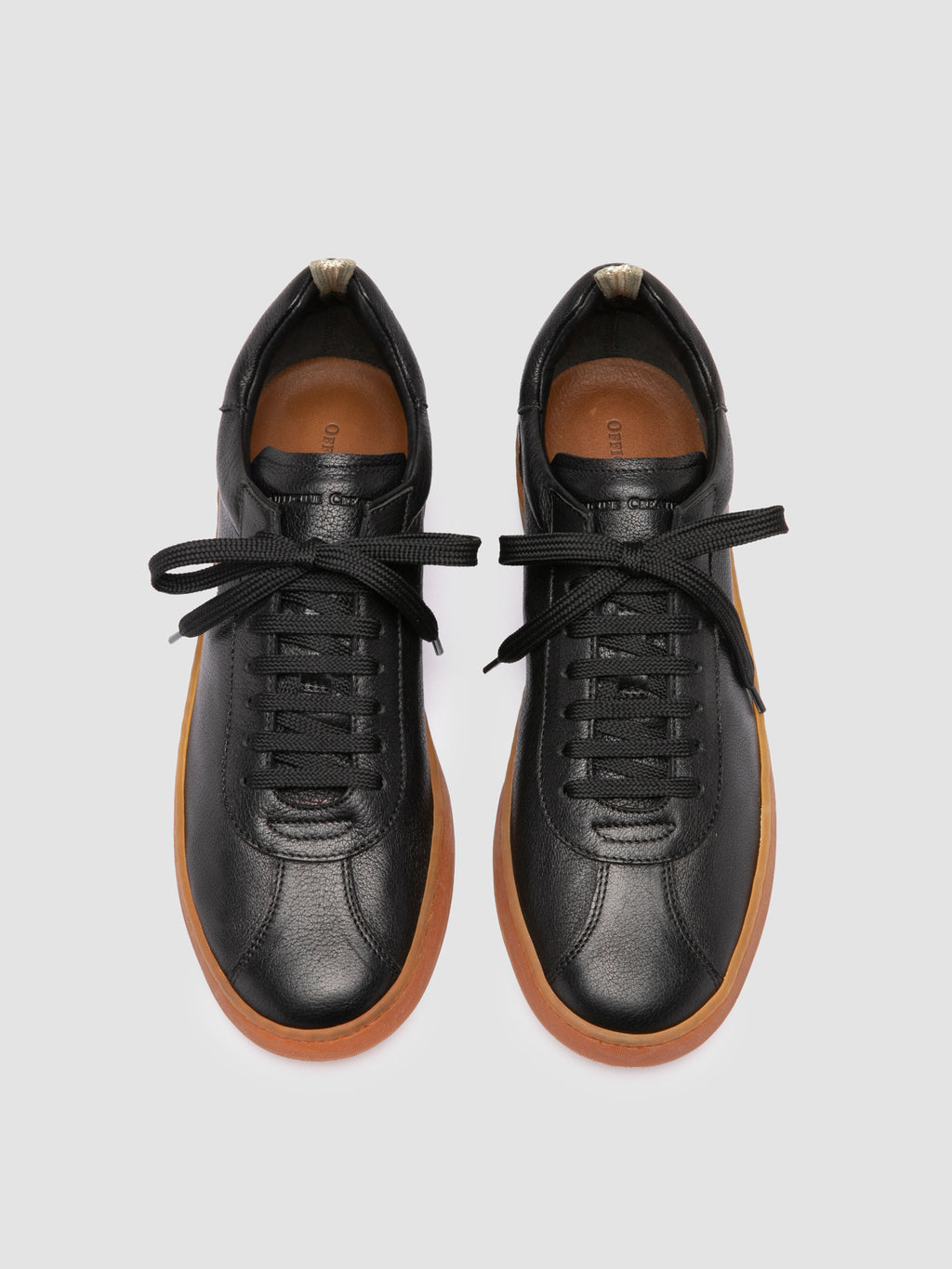 GINNASIO 001 - Black Leather Sneakers - image 2,side view
