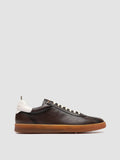 GINNASIO 003 - Brown Leather Low Top Sneakers - thumb image 1,side view