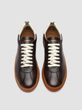 GINNASIO 003 - Brown Leather Low Top Sneakers - thumb image 2,side view