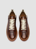 GINNASIO 003 - Brown Leather Low Top Sneakers - thumb image 2,side view