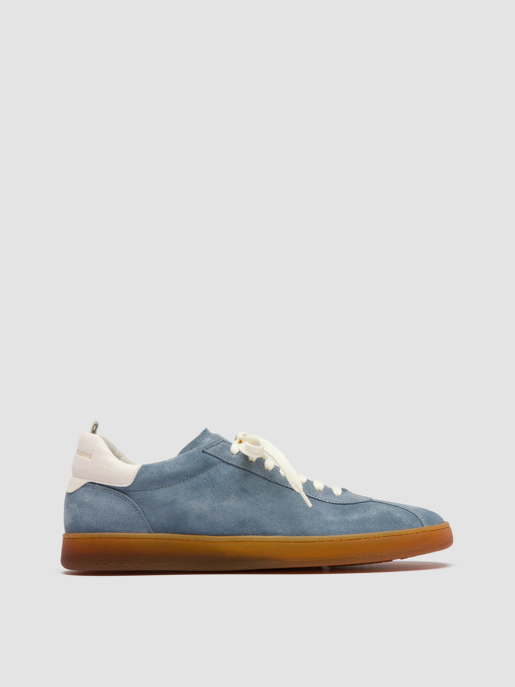 HALO 001 - Indigo Leather and Suede Low Top Sneakers