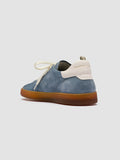 HALO 001 - Indigo Leather and Suede Low Top Sneakers