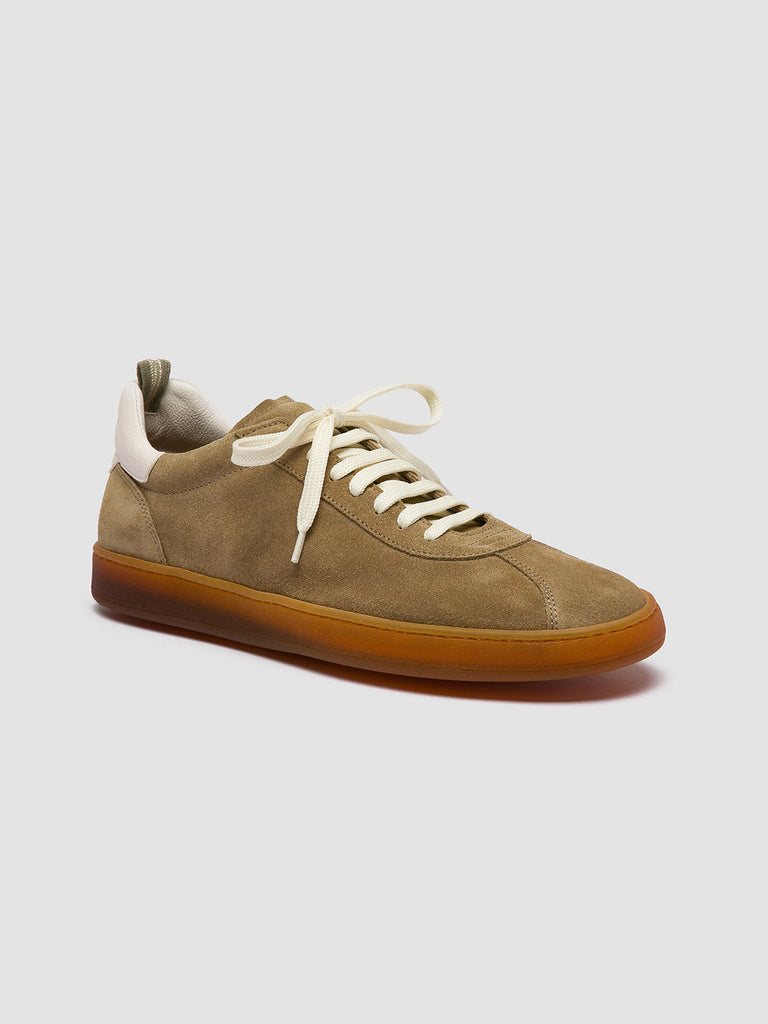 HALO 001 - Light Brown Leather and Suede Sneakers