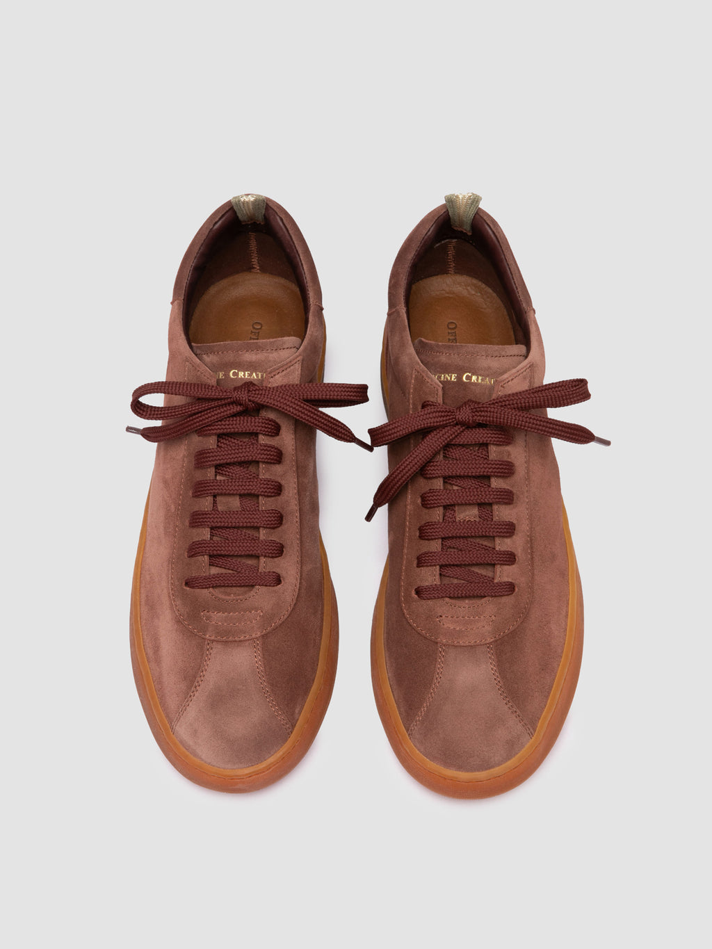 GINNASIO 001 - Brown Suede Sneakers - image 2,side view