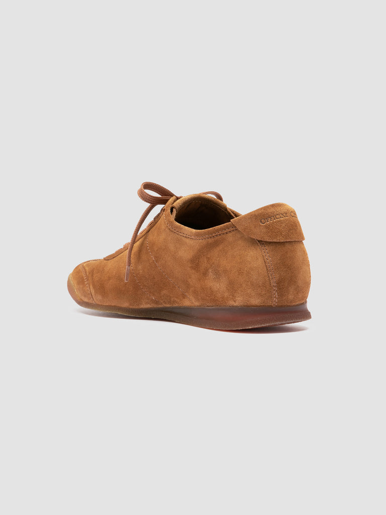 HAZEL 001 - Brown Suede Low-Top Sneakers