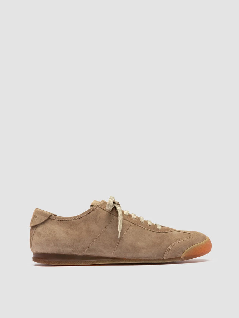 HAZEL 001 - Taupe Suede Low-Top Sneakers