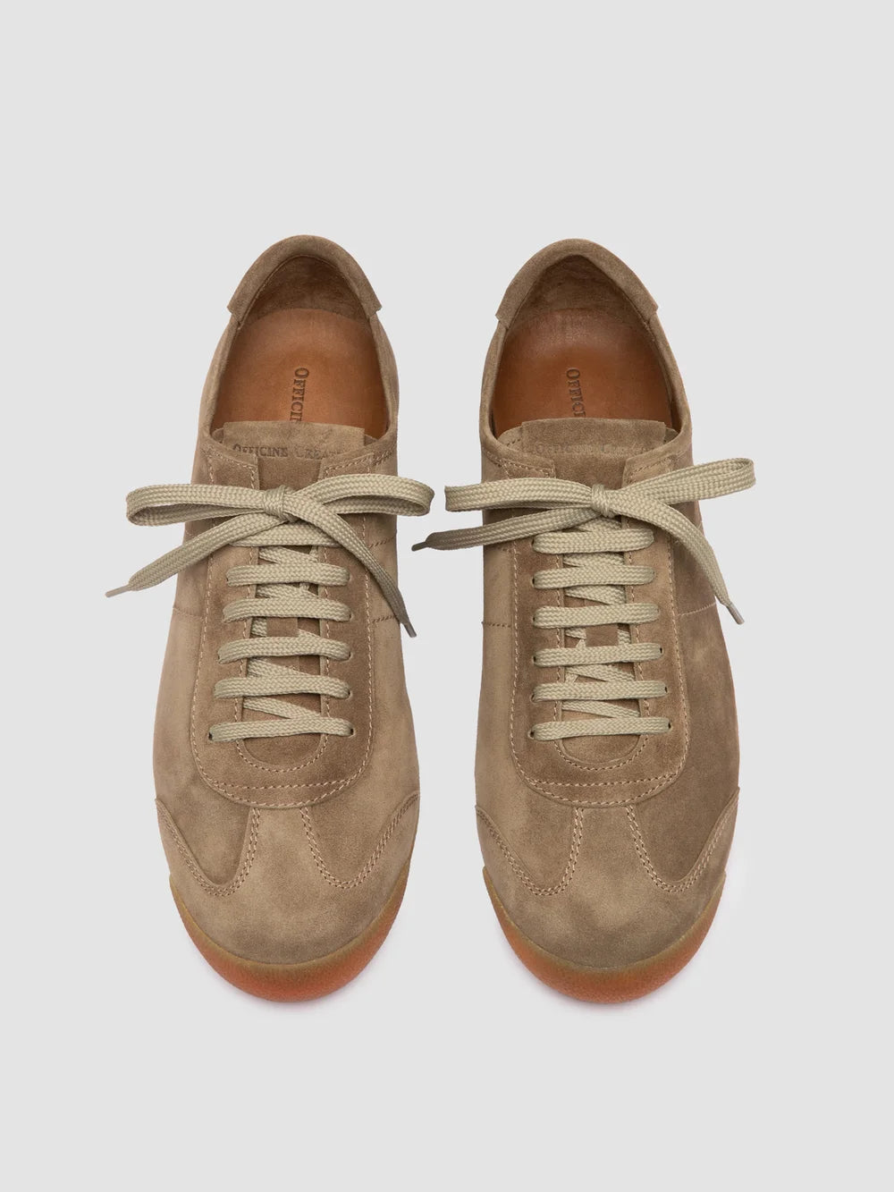 HAZEL 001 - Taupe Suede Low-Top Sneakers - image 2,side view