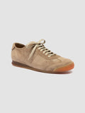 HAZEL 001 - Taupe Suede Low-Top Sneakers - thumb image 3,side view
