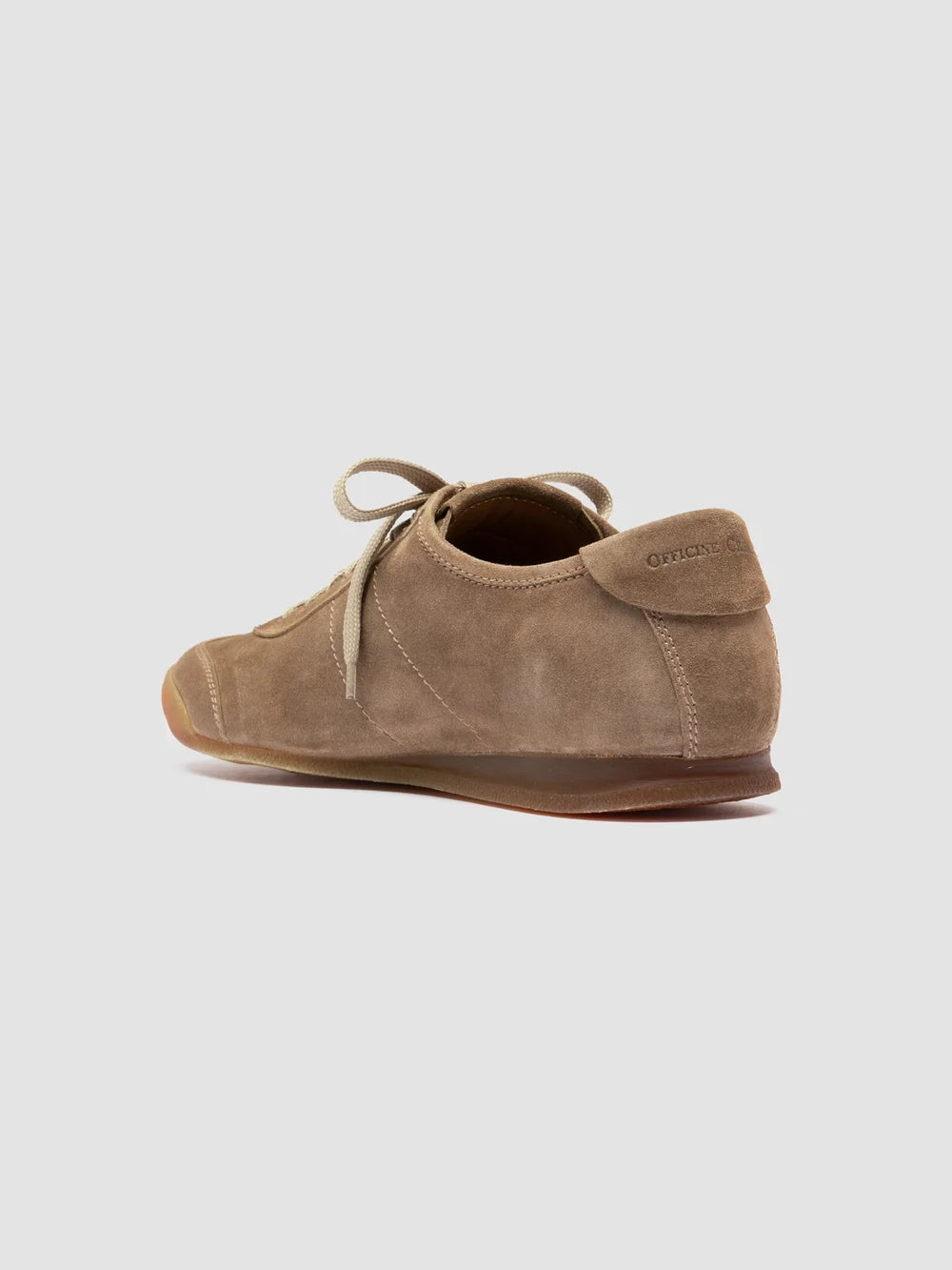 HAZEL 001 - Taupe Suede Low-Top Sneakers - image 4,side view