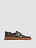 HERBIE 001 - Brown Leather Penny Loafers - 0
