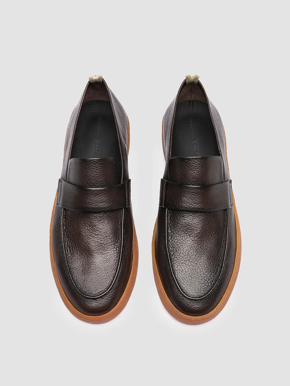 HERBIE 001 - Brown Leather Penny Loafers - 1