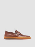 HERBIE 001 - Brown Leather Penny Loafers - thumb image 1,side view