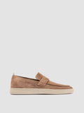 HERBIE 001 - Brown Suede Penny Loafers - 0