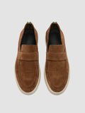 HERBIE 001 - Brown Suede Penny Loafers - 1