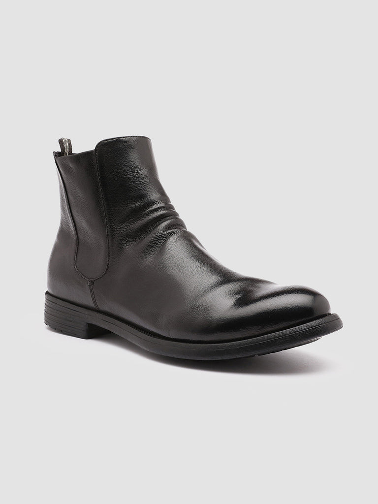 HIVE 036 - Black Leather Ankle Boots