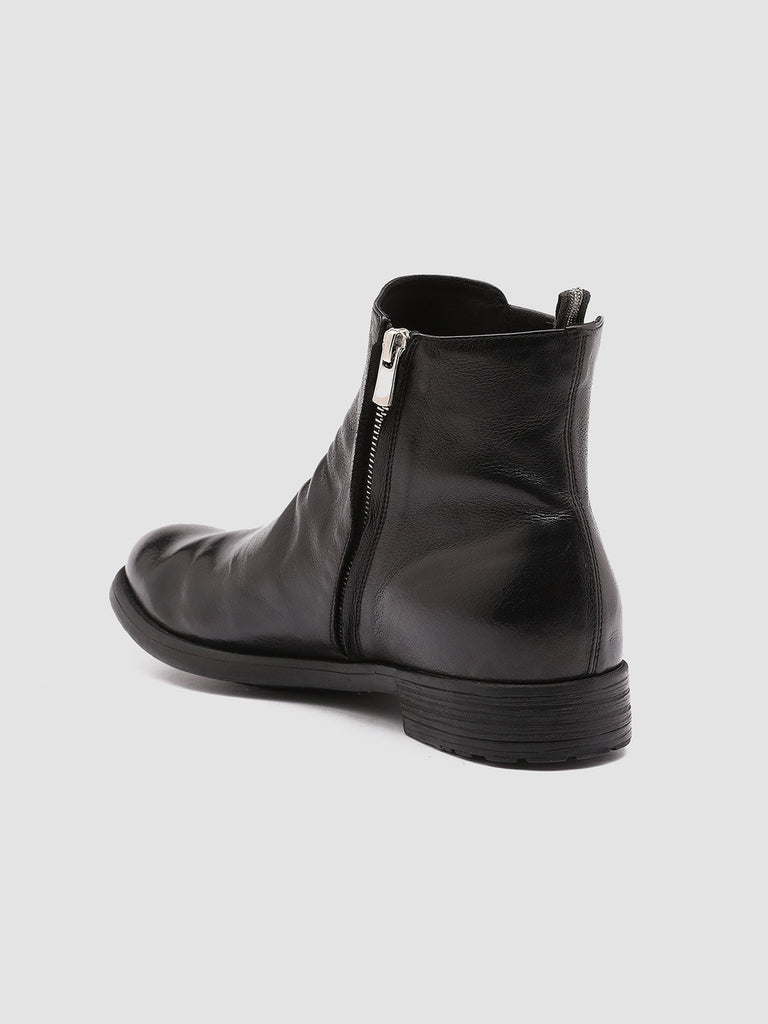 HIVE 036 - Black Leather Ankle Boots