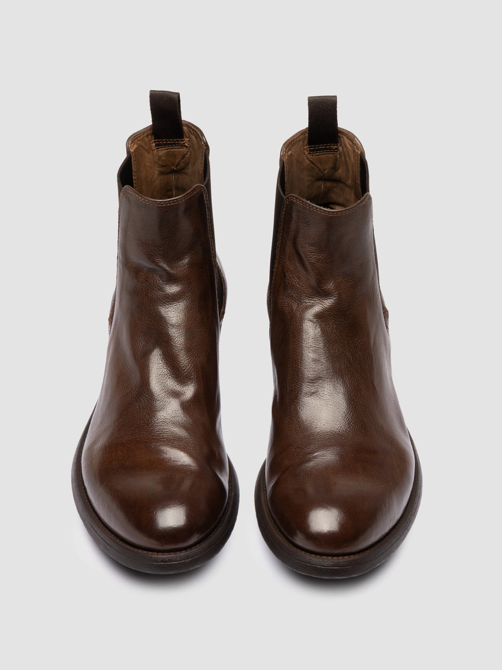 HIVE 063 - Brown Leather Chelsea Boots - image 2,side view