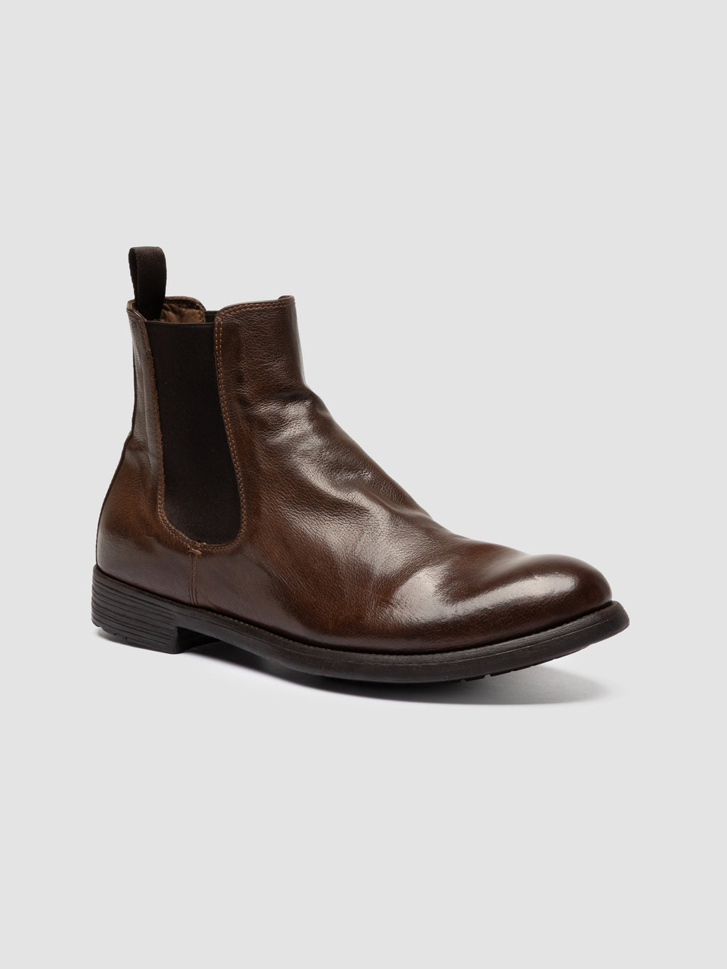 HIVE 063 - Brown Leather Chelsea Boots - image 3,side view