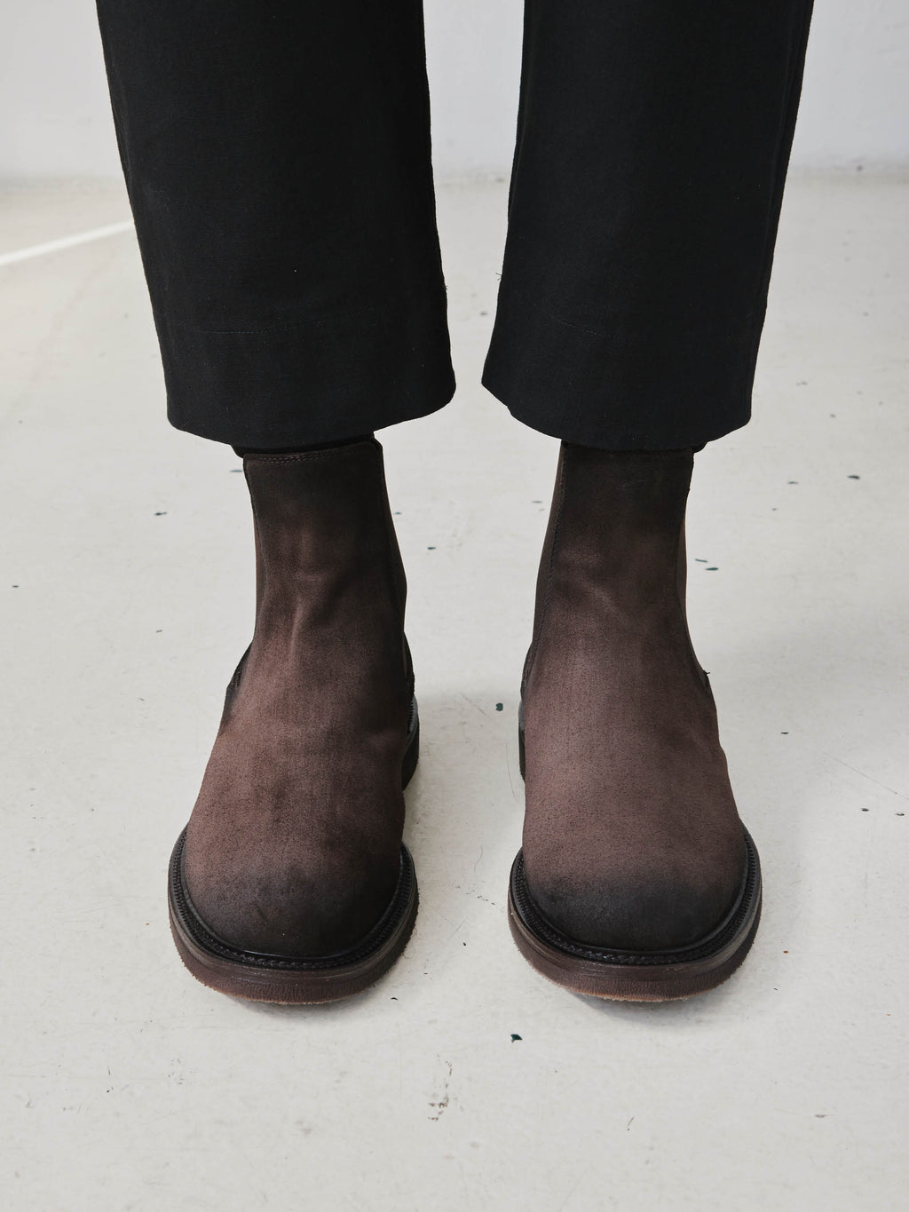 HOPKINS FLEXI 204 - Brown Suede Pull On Boots - image 7,side view