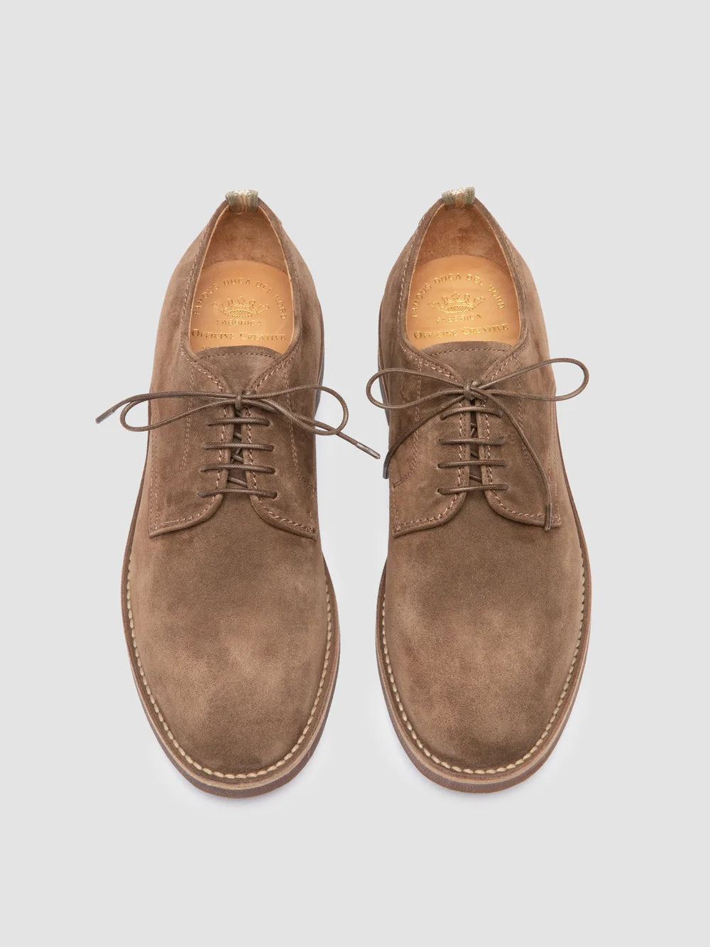 HOPKINS SD FLEXI 001 - Taupe  Suede Derby Shoes - image 2,side view