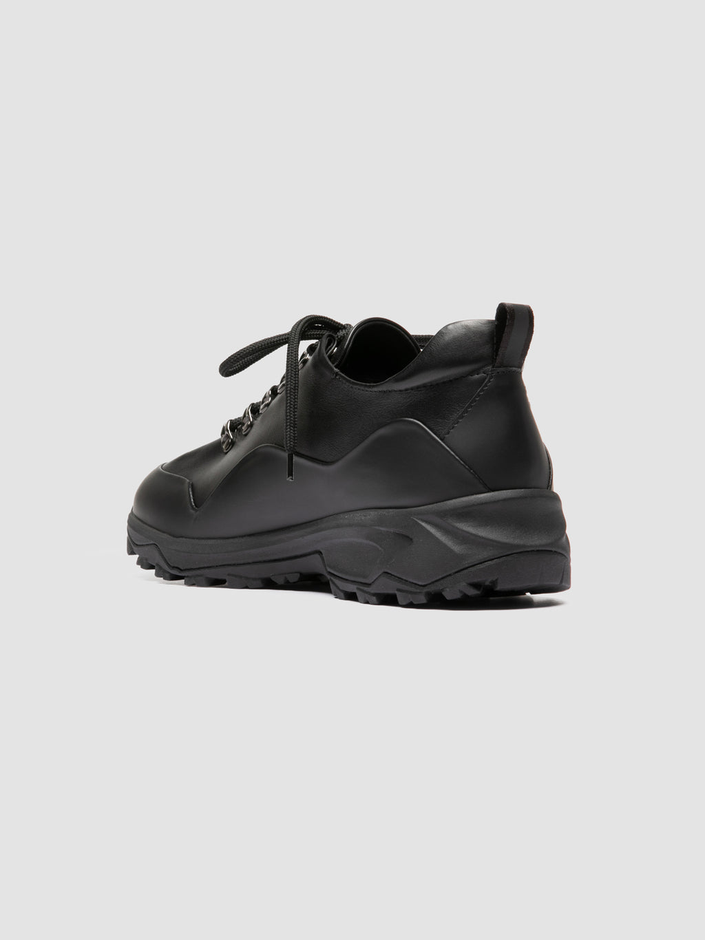 ITINERE 001 - Black Leather Low Top Sneakers - image 4,side view